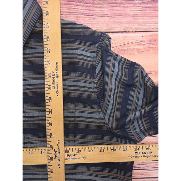 Travis Mathew Cloud Mens Striped Long Sleeve Shirt Large - Picture 7 of 7